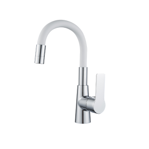 INTER CERAMIC WASHBASIN FAUCET ALISADO ZINC/BRASS CHROME/WHITE